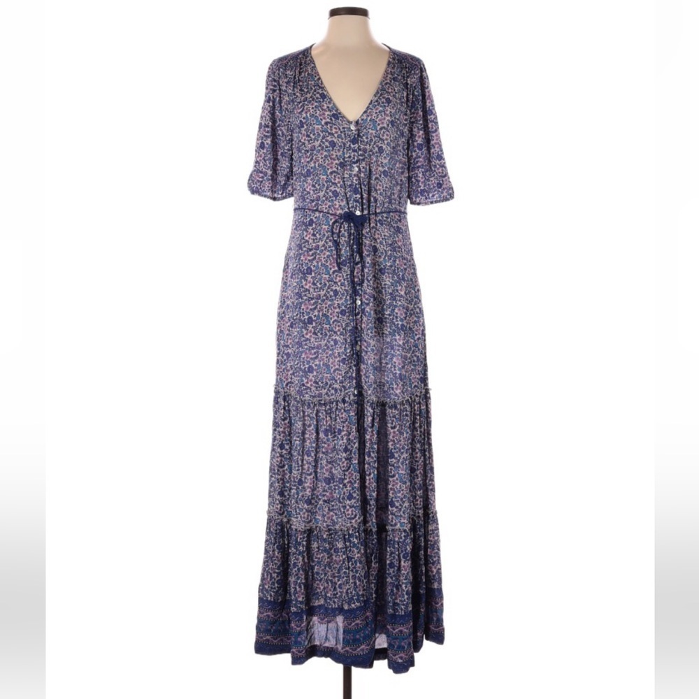 FAHERTY Floral Maxi Dress Boho Purple Medium